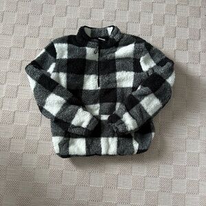 Little Bipsy Black and White Checkered Fleece